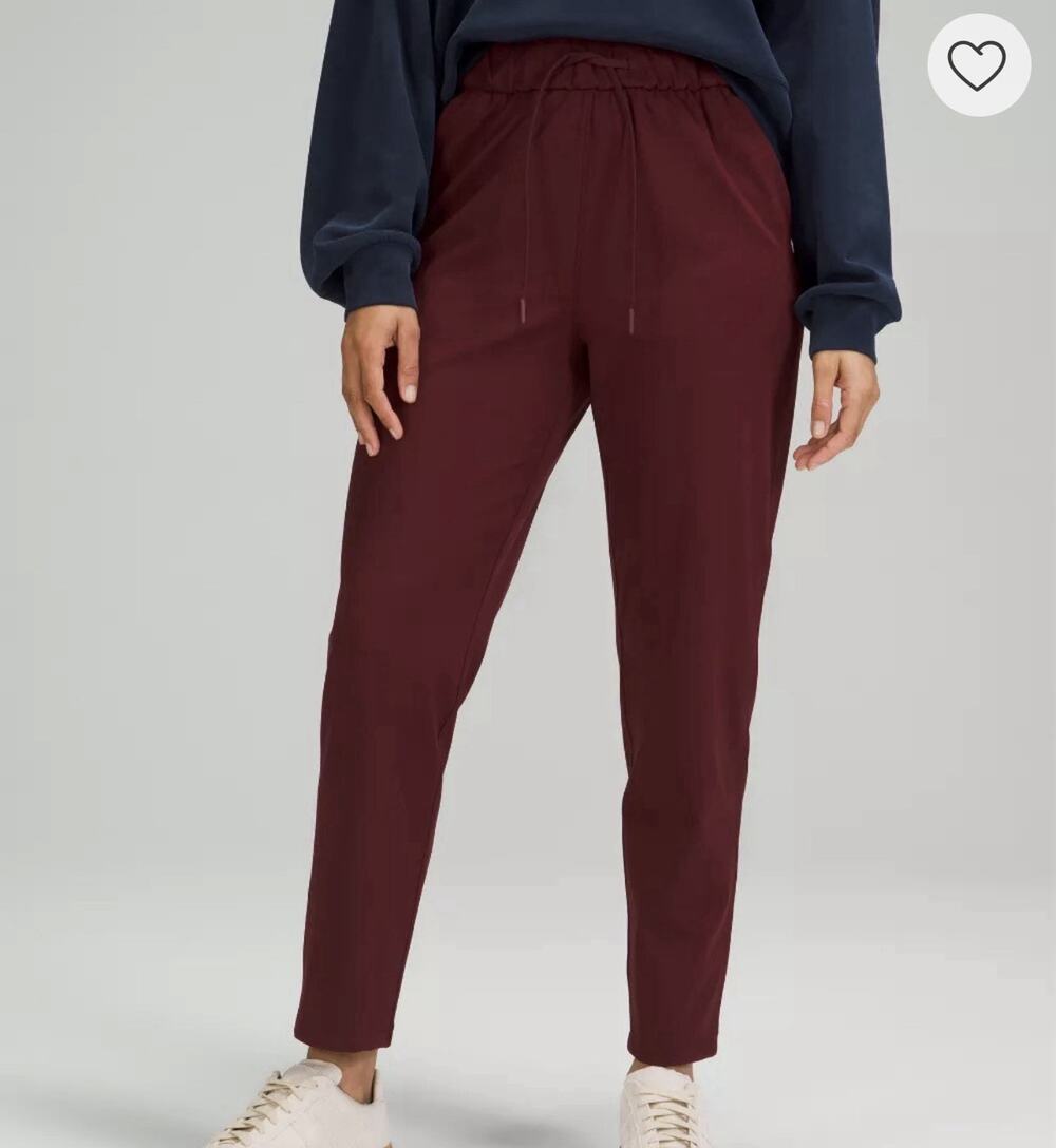 Lululemon Womens Size 6 Stretch High Rise 7/8 Length Pant Burgundy